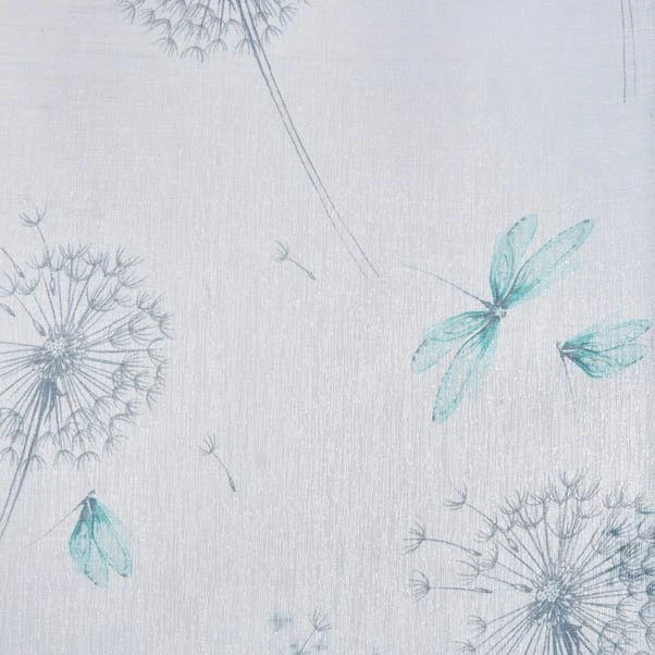 Dunelm Dragonflies Hidden Tab Top Blue Voile 3 Dunelm Dragonflies Hidden Tab Top Blue Voile - Image 3