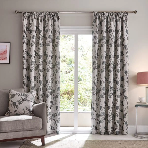 Dunelm Ellis Duck Egg Pencil Pleat Curtains 2 Dunelm Ellis Duck Egg Pencil Pleat Curtains - Image 2