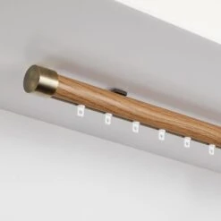 Dunelm Camden Wood Effect Light Oak Ceiling Fix Curtain Track