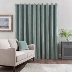Dunelm Margot Velour Lily Pad Blue Eyelet Curtains 9 Dunelm Margot Velour Lily Pad Blue Eyelet Curtains -Best Curtain Shop 30719787 alt04