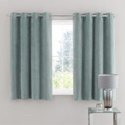 Dunelm Margot Velour Lily Pad Blue Eyelet Curtains 10 Dunelm Margot Velour Lily Pad Blue Eyelet Curtains -Best Curtain Shop 30719787 alt05
