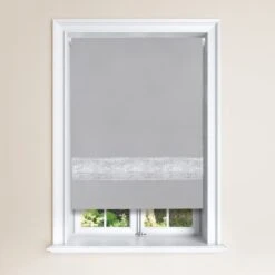 Dunelm Diamante Blackout Roller Blind Grey
