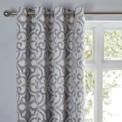 Dunelm Satara Blue Eyelet Curtains