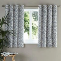 Dunelm Satara Blue Eyelet Curtains -Best Curtain Shop 30727015 alt05