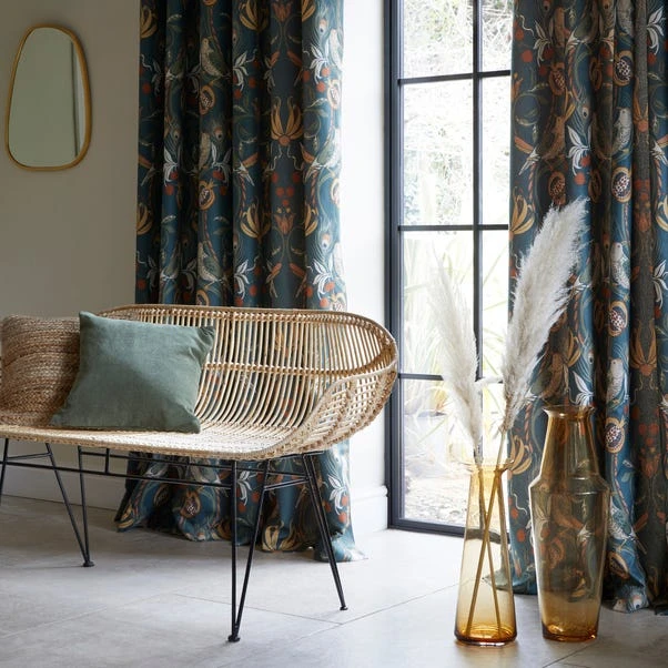 Dunelm Havisham Bottle Green Eyelet Curtains 4 Dunelm Havisham Bottle Green Eyelet Curtains - Image 4