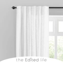 The Edited Life Cartmel Linen White Single Voile Panel