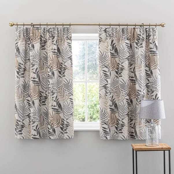 Luxury Collection Leaf Jacquard Grey Pencil Pleat Curtains 5 Luxury Collection Leaf Jacquard Grey Pencil Pleat Curtains - Image 5