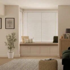 Dunelm White 63mm Hardwood Shutter Effect Venetian Blind