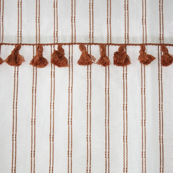 Dunelm Lana Tassel Butterscotch Slot Top Single Voile Panel 3 Dunelm Lana Tassel Butterscotch Slot Top Single Voile Panel - Image 3