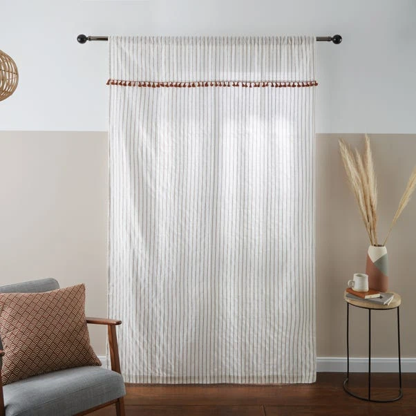 Dunelm Lana Tassel Butterscotch Slot Top Single Voile Panel 4 Dunelm Lana Tassel Butterscotch Slot Top Single Voile Panel - Image 4