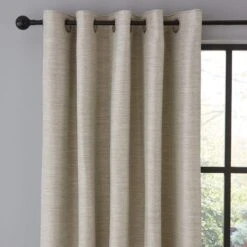 Dunelm Harper Grey Eyelet Curtains