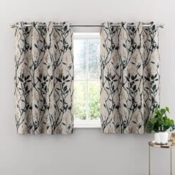 Dunelm Zen Peacock Jacquard Eyelet Curtains 10 Dunelm Zen Peacock Jacquard Eyelet Curtains -Best Curtain Shop 30733720 alt05