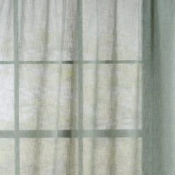 Dunelm Recycled Polyester Sage Slot Top Voile Panel -Best Curtain Shop 30734696 alt02