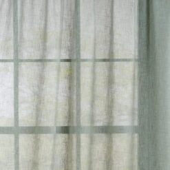Dunelm Recycled Polyester Sage Slot Top Voile Panel -Best Curtain Shop 30734696 alt03