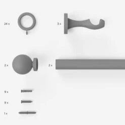 Dunelm Enzo Wood Fixed Curtain Pole 9 Dunelm Enzo Wood Fixed Curtain Pole -Best Curtain Shop 30735623 alt09