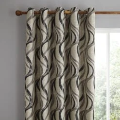 Dunelm Mirage Charcoal Eyelet Curtains