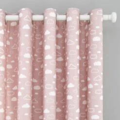 Dunelm Pink Cloud Thermal Blackout Eyelet Curtains