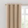Dunelm Luna Brushed Dark Sand Blackout Eyelet Curtains