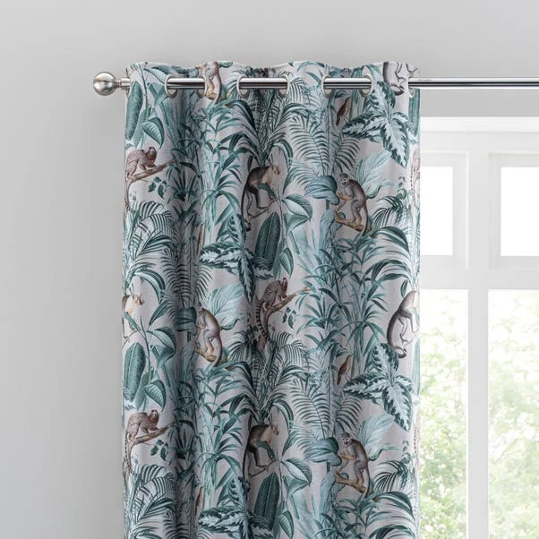Luxury Collection Jungle Luxe Natural Eyelet Curtains 1 Luxury Collection Jungle Luxe Natural Eyelet Curtains