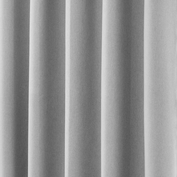 Dunelm Luna Brushed Mid Grey Blackout Eyelet Curtains 3 Dunelm Luna Brushed Mid Grey Blackout Eyelet Curtains - Image 3