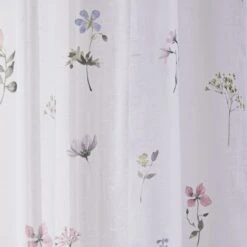 Dunelm Pressed Floral Slot Top Voile -Best Curtain Shop 30755390 alt02