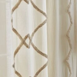 Dunelm Cotton Global Tufted Hidden Tab Top Voile 6 Dunelm Cotton Global Tufted Hidden Tab Top Voile -Best Curtain Shop 30755394 alt02