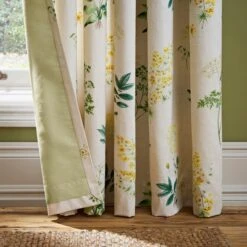Natural History Museum Marsh Botanical Ochre Pencil Pleat Curtains 10 Natural History Museum Marsh Botanical Ochre Pencil Pleat Curtains -Best Curtain Shop 30755549 alt06