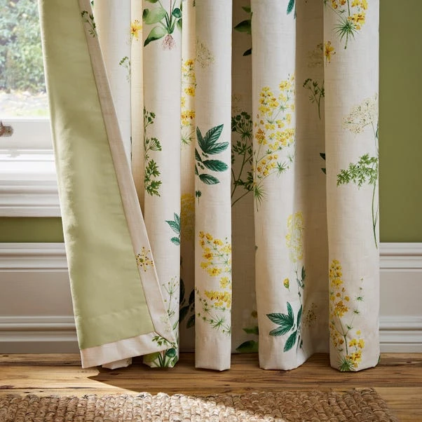 Natural History Museum Marsh Botanical Ochre Pencil Pleat Curtains 5 Natural History Museum Marsh Botanical Ochre Pencil Pleat Curtains - Image 5