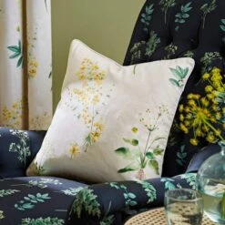 Natural History Museum Marsh Botanical Ochre Pencil Pleat Curtains 11 Natural History Museum Marsh Botanical Ochre Pencil Pleat Curtains -Best Curtain Shop 30755549 alt07