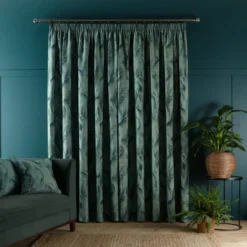 Dunelm Malawi Green Pencil Pleat Curtains -Best Curtain Shop 30757493 alt04