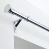 Dunelm Trumpet 25-28mm Metal Extendable Chrome Eyelet Curtain Pole