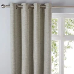 Churchgate Swithland Herringbone Sage Eyelet Curtains
