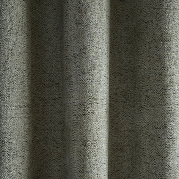 Churchgate Swithland Herringbone Sage Eyelet Curtains 3 Churchgate Swithland Herringbone Sage Eyelet Curtains - Image 3