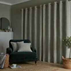 Churchgate Swithland Herringbone Sage Eyelet Curtains 10 Churchgate Swithland Herringbone Sage Eyelet Curtains -Best Curtain Shop 30760450 alt04