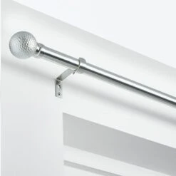 Dunelm Hammered Metal Effect Extendable Eyelet Curtain Pole