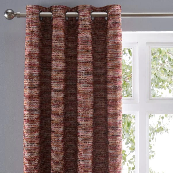 Dunelm Kala Red Eyelet Curtains 1 Dunelm Kala Red Eyelet Curtains