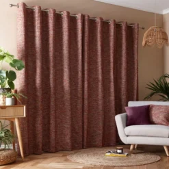 Dunelm Kala Red Eyelet Curtains 9 Dunelm Kala Red Eyelet Curtains -Best Curtain Shop 30768880 alt04