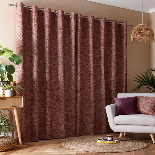 Dunelm Kala Red Eyelet Curtains 4 Dunelm Kala Red Eyelet Curtains - Image 4
