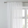 Dunelm Aspen White Sheer Slot Top Single Voile Panel