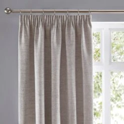 Churchgate Swithland Herringbone White Pencil Pleat Curtains