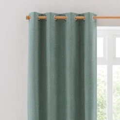 Dunelm Luna Brushed Lilypad Blackout Eyelet Curtains