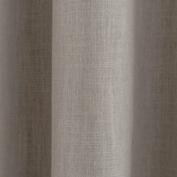 Dunelm Ultra Blackout Touch Of Linen Natural Eyelet Curtains 3 Dunelm Ultra Blackout Touch Of Linen Natural Eyelet Curtains - Image 3