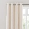 Dunelm Damask Cut Velvet Ivory Eyelet Curtains