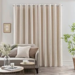 Dunelm Damask Cut Velvet Ivory Eyelet Curtains 10 Dunelm Damask Cut Velvet Ivory Eyelet Curtains -Best Curtain Shop 30769422 alt04