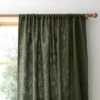 Dunelm Arthur Recycled Olive Slot Top Single Voile Panel