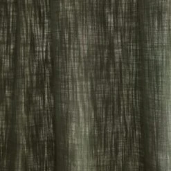 Dunelm Arthur Recycled Olive Slot Top Single Voile Panel -Best Curtain Shop 30769544 alt02
