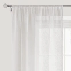Dunelm Boucle White Slot Top Voile Panel