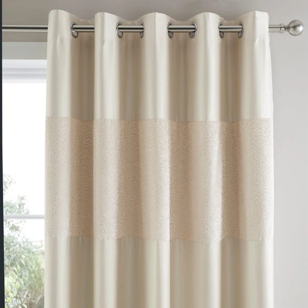 Dunelm Beverley Champagne Blackout Curtains 1 Dunelm Beverley Champagne Blackout Curtains