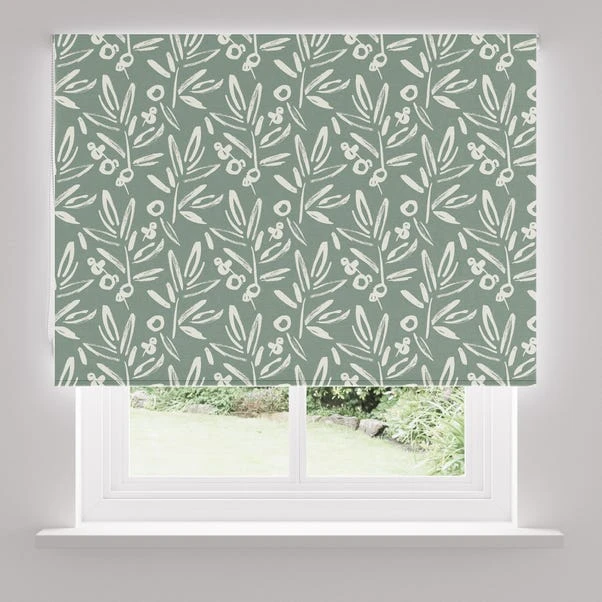 Dunelm Olive Easy-Stick Blackout Roller Blind 2 Dunelm Olive Easy-Stick Blackout Roller Blind - Image 2