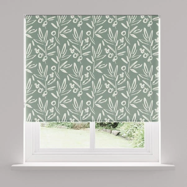 Dunelm Olive Easy-Stick Blackout Roller Blind 3 Dunelm Olive Easy-Stick Blackout Roller Blind - Image 3